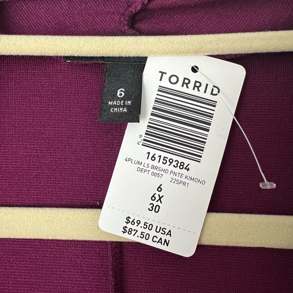 NWT Torrid Brushed Ponte Drape Front Cardigan - Picture 7 of 8